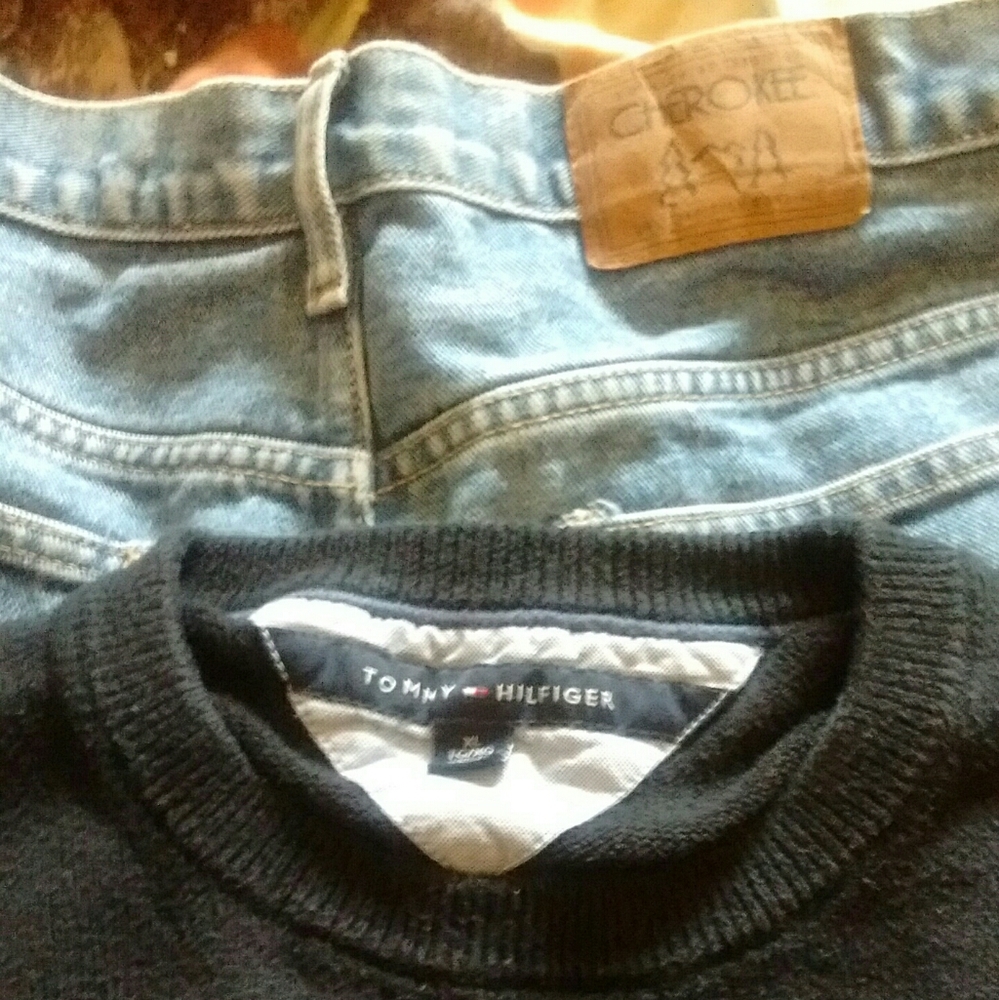 Blue Denim CHEROKEE Jean and Tommy Hilfiger Sweatr